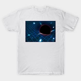 Black hole warping space-time, artwork (F002/7878) T-Shirt